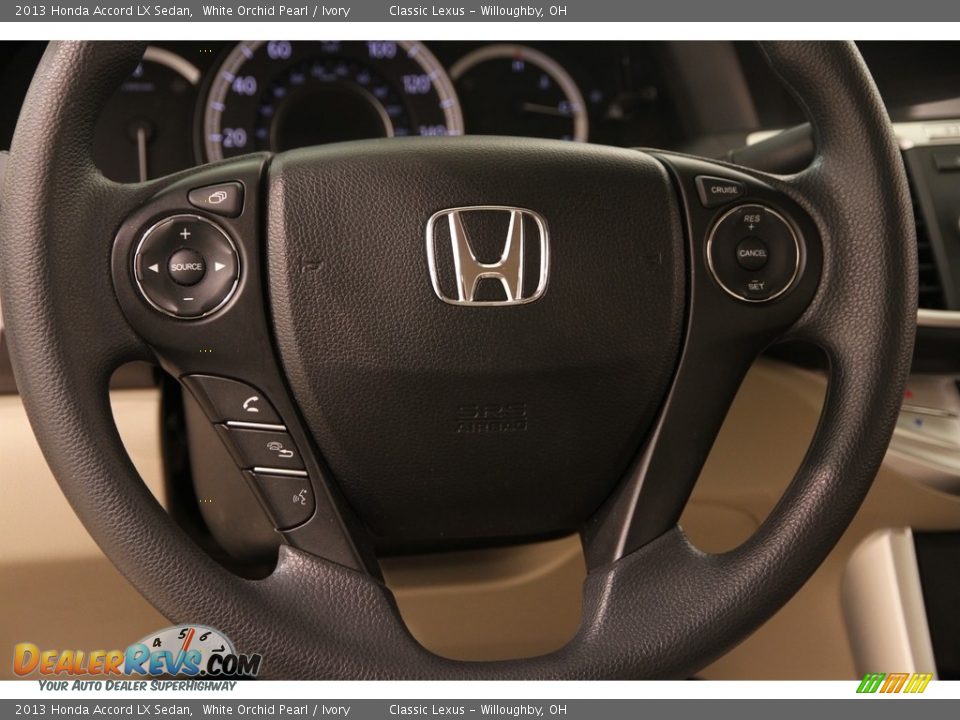 2013 Honda Accord LX Sedan White Orchid Pearl / Ivory Photo #7