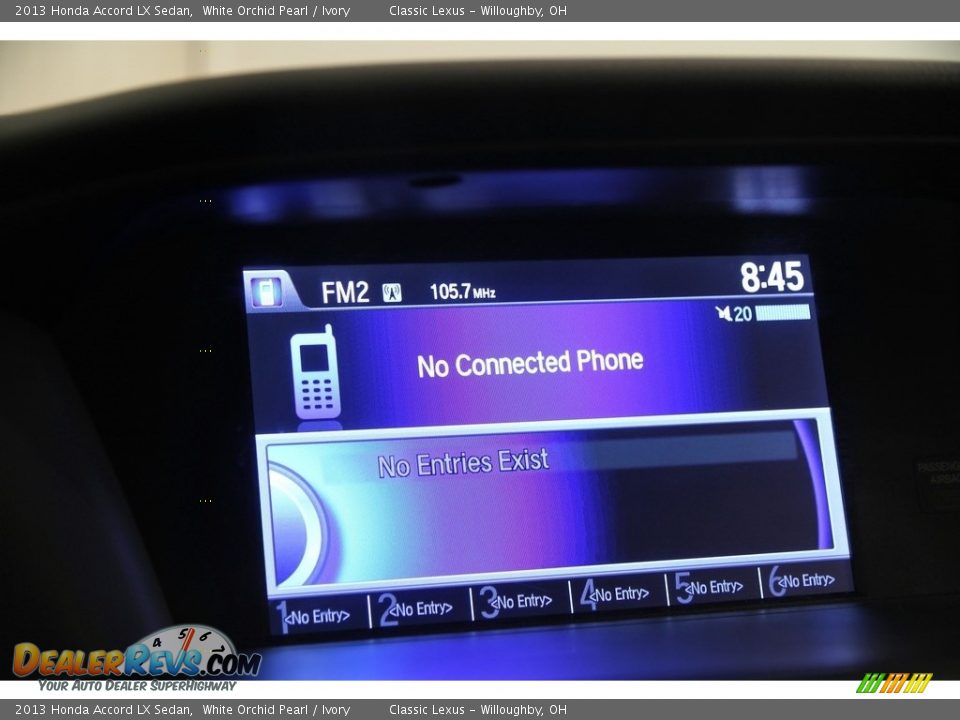 2013 Honda Accord LX Sedan White Orchid Pearl / Ivory Photo #11