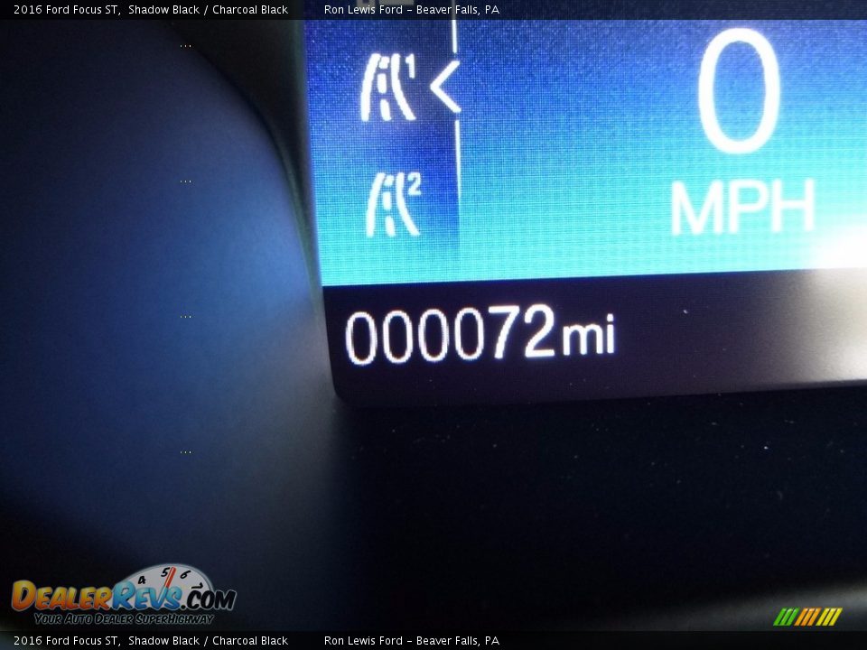 2016 Ford Focus ST Shadow Black / Charcoal Black Photo #20