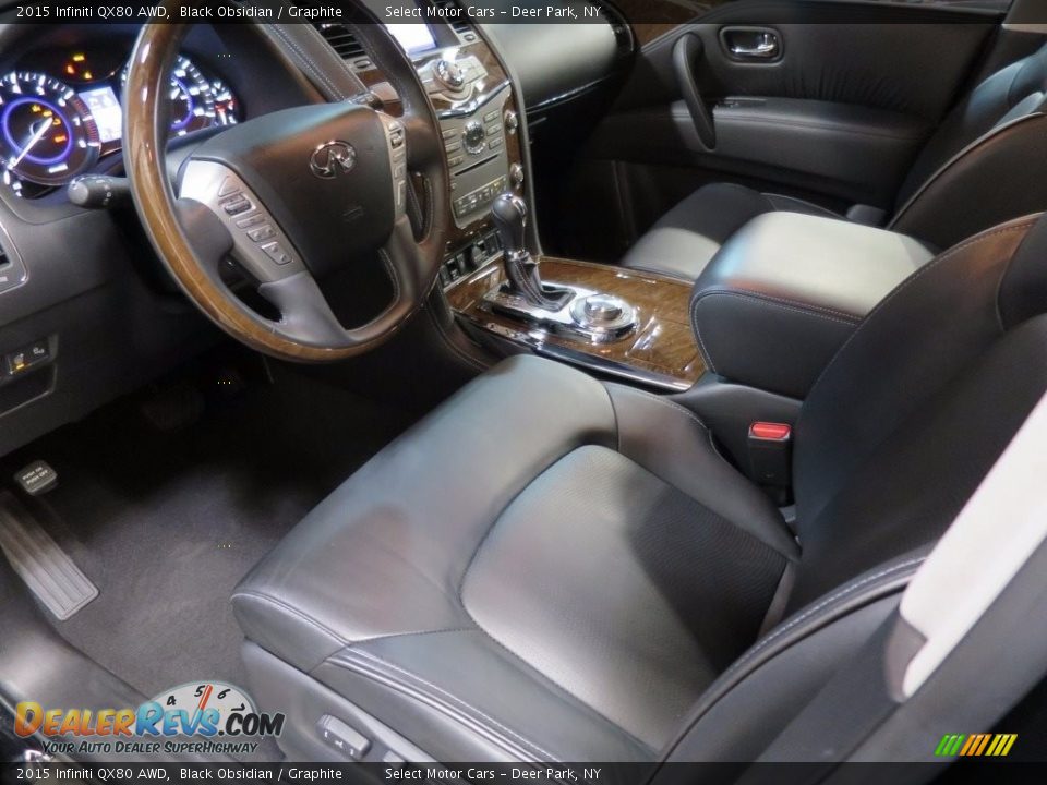 Graphite Interior - 2015 Infiniti QX80 AWD Photo #7