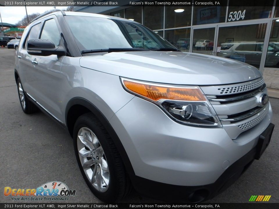 2013 Ford Explorer XLT 4WD Ingot Silver Metallic / Charcoal Black Photo #2