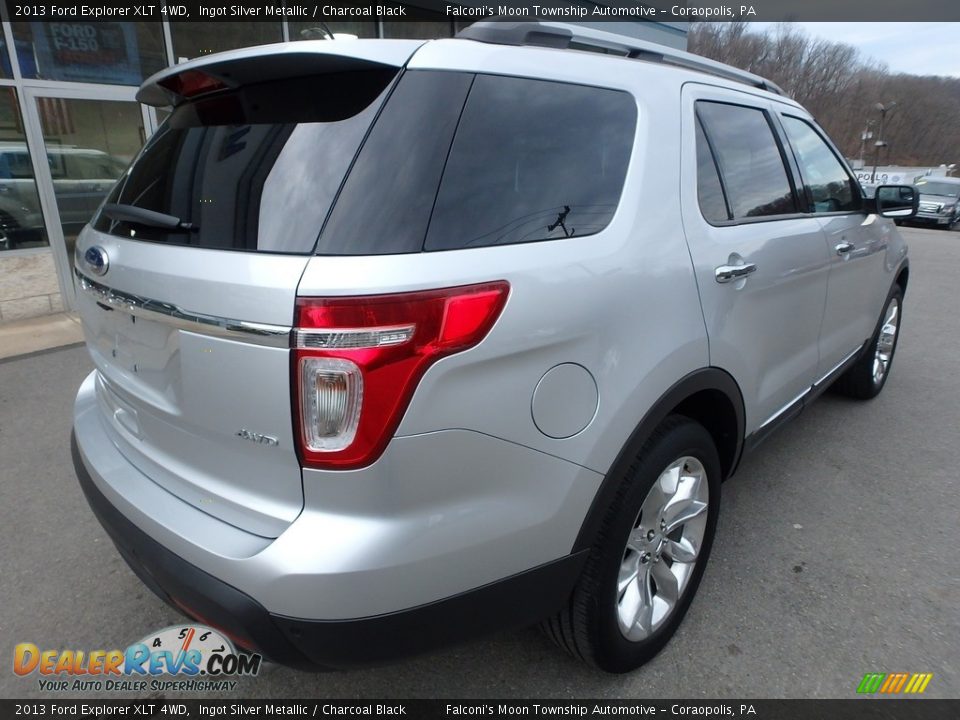 2013 Ford Explorer XLT 4WD Ingot Silver Metallic / Charcoal Black Photo #5