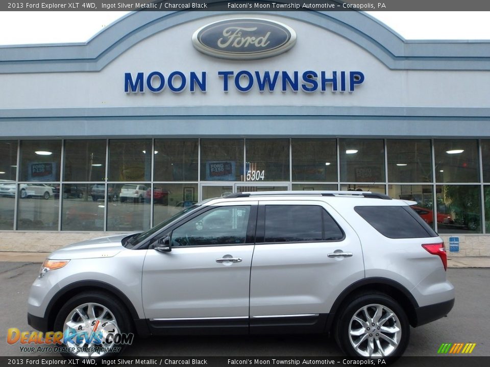 2013 Ford Explorer XLT 4WD Ingot Silver Metallic / Charcoal Black Photo #7