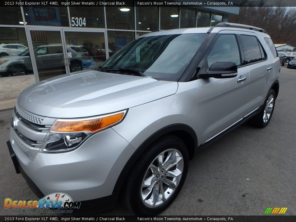 2013 Ford Explorer XLT 4WD Ingot Silver Metallic / Charcoal Black Photo #9