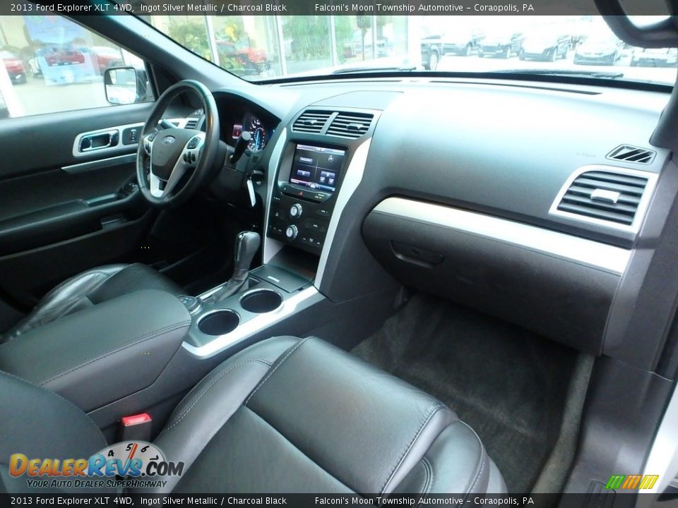 2013 Ford Explorer XLT 4WD Ingot Silver Metallic / Charcoal Black Photo #12