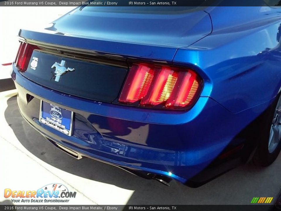 2016 Ford Mustang V6 Coupe Deep Impact Blue Metallic / Ebony Photo #11