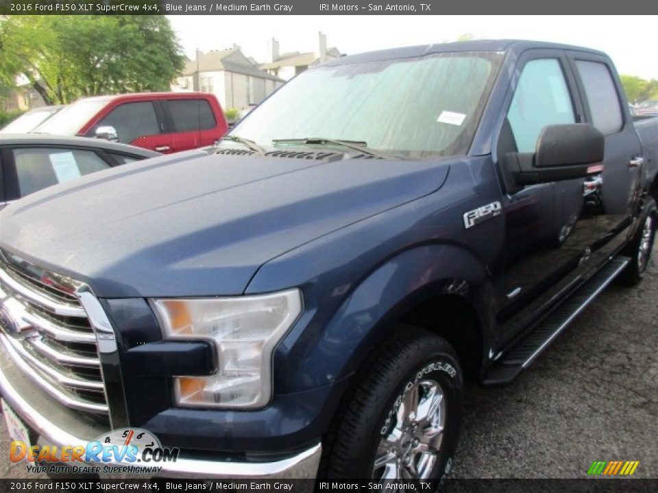 2016 Ford F150 XLT SuperCrew 4x4 Blue Jeans / Medium Earth Gray Photo #2