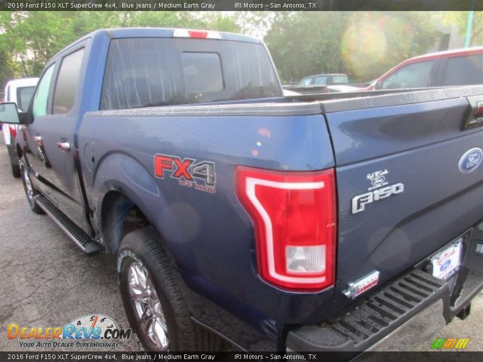 2016 Ford F150 XLT SuperCrew 4x4 Blue Jeans / Medium Earth Gray Photo #6