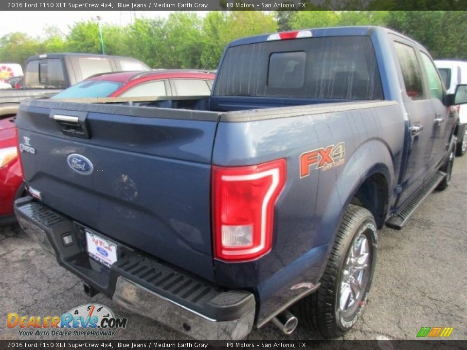 2016 Ford F150 XLT SuperCrew 4x4 Blue Jeans / Medium Earth Gray Photo #9