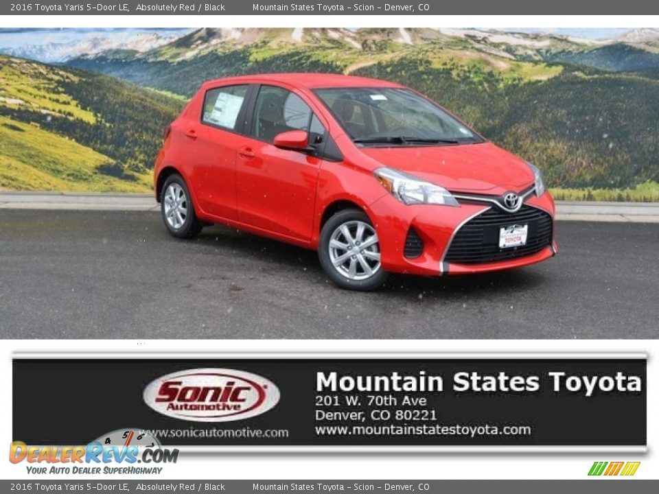 2016 Toyota Yaris 5-Door LE Absolutely Red / Black Photo #1