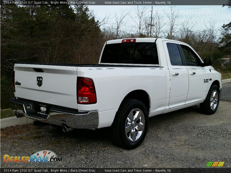 2014 Ram 1500 SLT Quad Cab Bright White / Black/Diesel Gray Photo #7