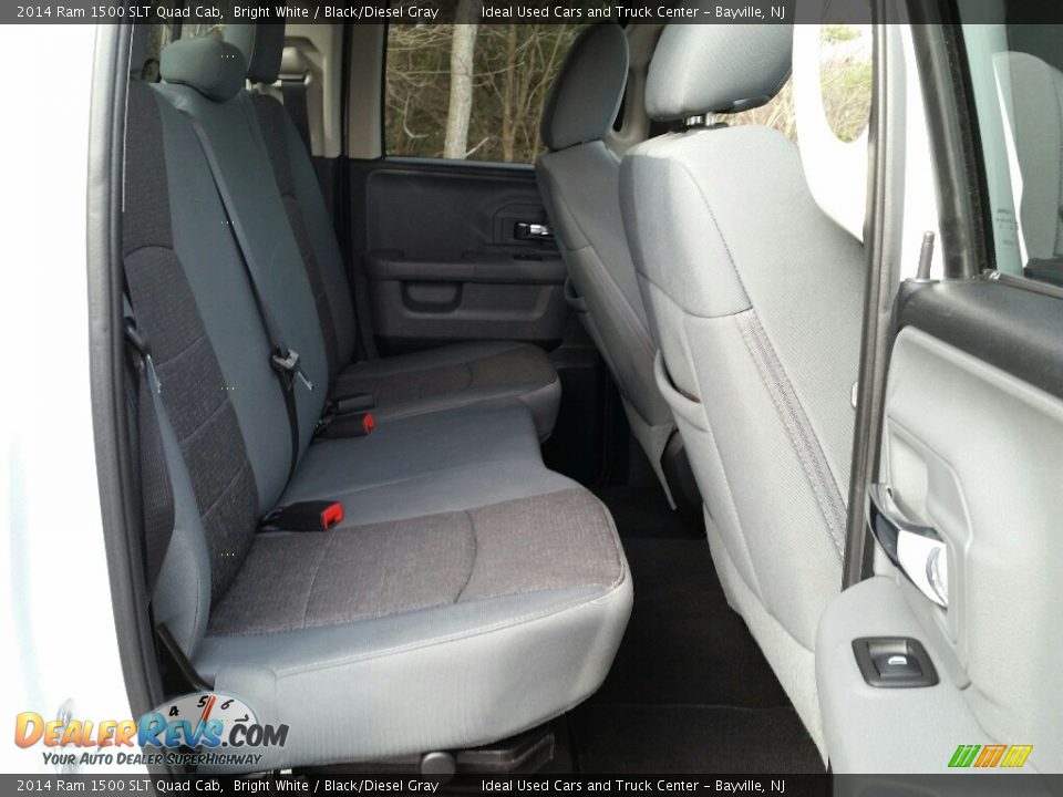 2014 Ram 1500 SLT Quad Cab Bright White / Black/Diesel Gray Photo #10