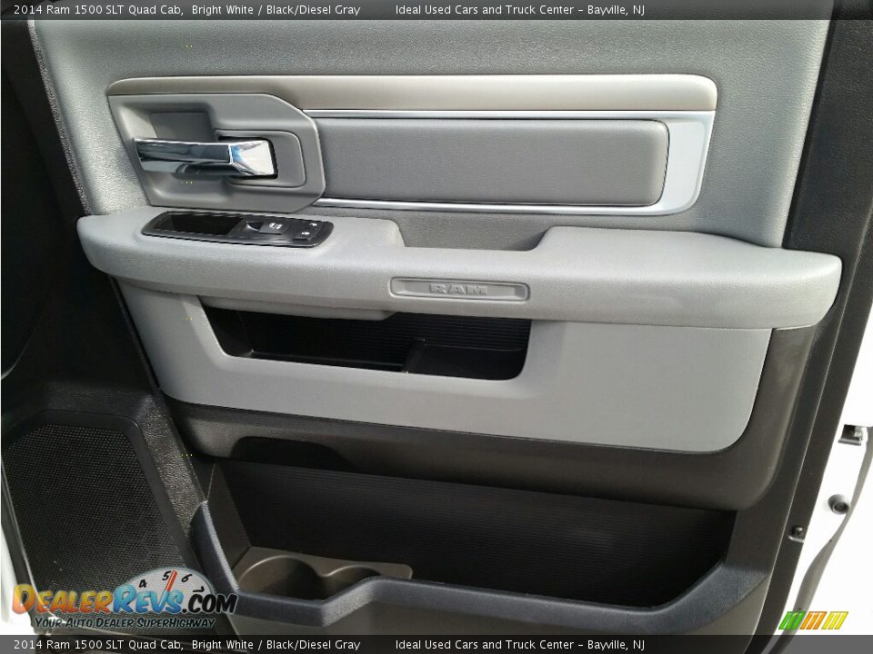 2014 Ram 1500 SLT Quad Cab Bright White / Black/Diesel Gray Photo #11
