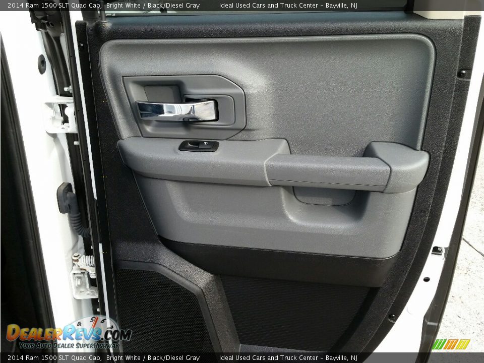 2014 Ram 1500 SLT Quad Cab Bright White / Black/Diesel Gray Photo #13