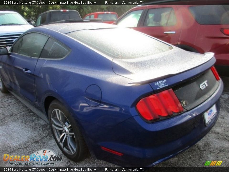 2016 Ford Mustang GT Coupe Deep Impact Blue Metallic / Ebony Photo #5