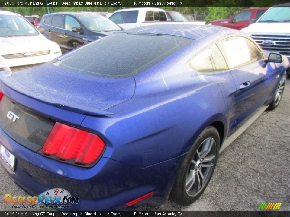 2016 Ford Mustang GT Coupe Deep Impact Blue Metallic / Ebony Photo #7