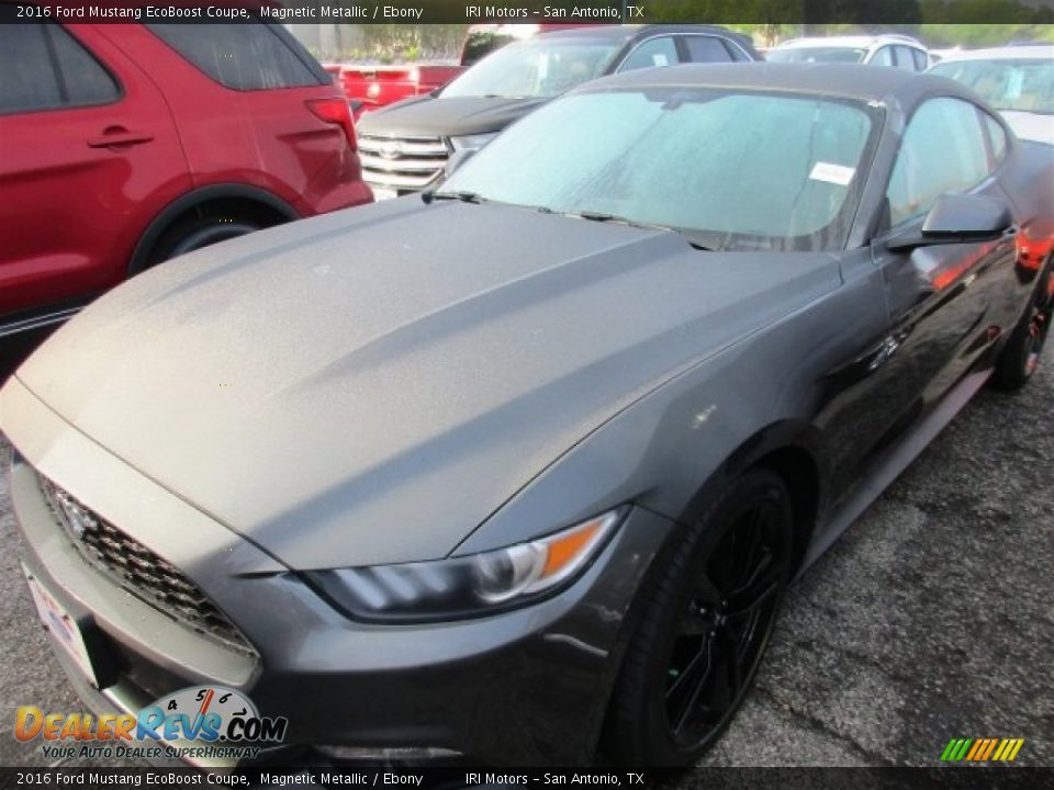 2016 Ford Mustang EcoBoost Coupe Magnetic Metallic / Ebony Photo #2