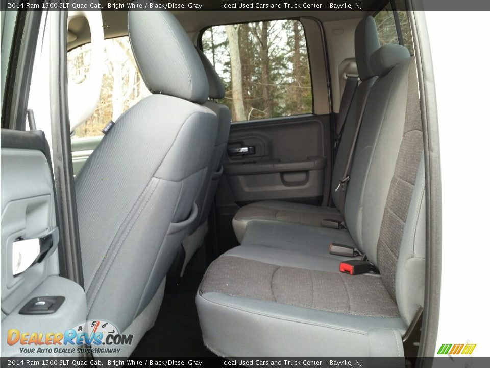 2014 Ram 1500 SLT Quad Cab Bright White / Black/Diesel Gray Photo #19