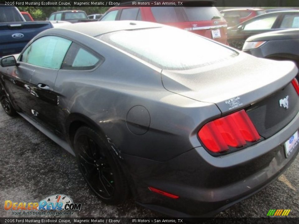 2016 Ford Mustang EcoBoost Coupe Magnetic Metallic / Ebony Photo #4