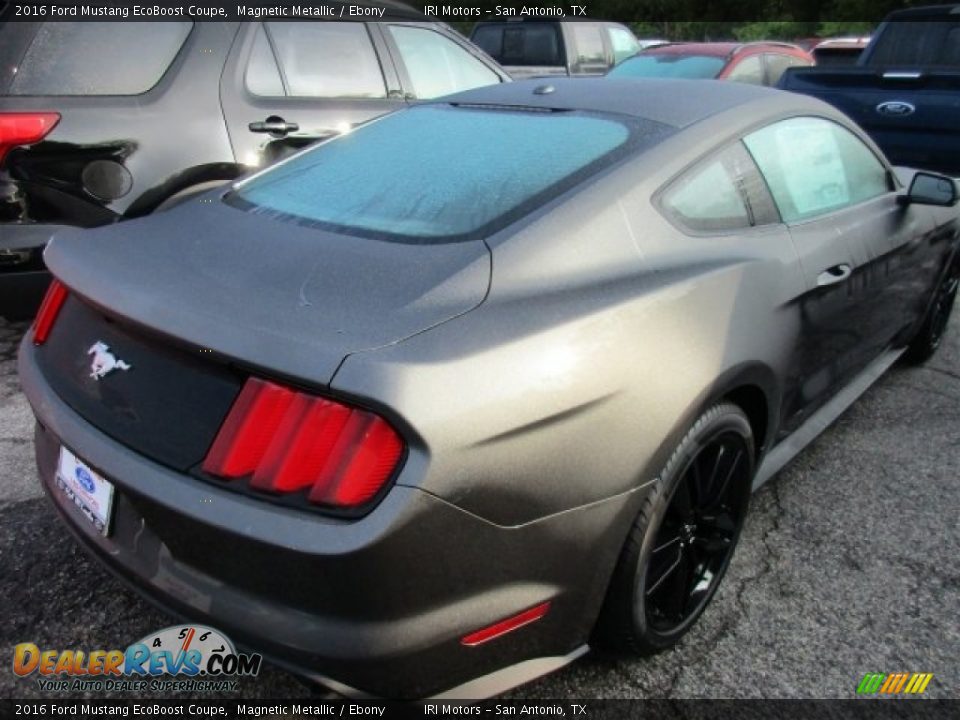 2016 Ford Mustang EcoBoost Coupe Magnetic Metallic / Ebony Photo #6
