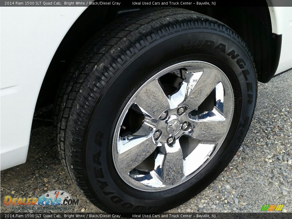 2014 Ram 1500 SLT Quad Cab Bright White / Black/Diesel Gray Photo #24