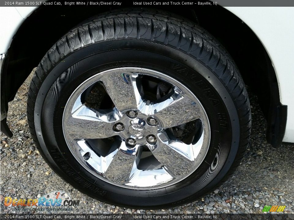 2014 Ram 1500 SLT Quad Cab Bright White / Black/Diesel Gray Photo #25