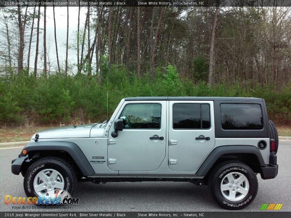 2016 Jeep Wrangler Unlimited Sport 4x4 Billet Silver Metallic / Black Photo #1