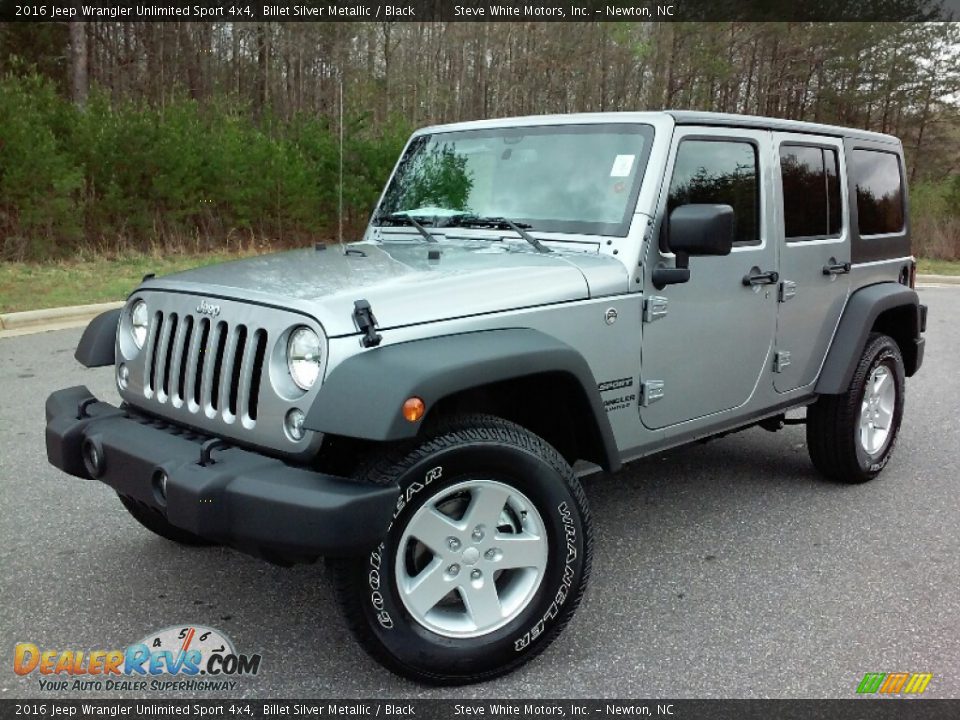 2016 Jeep Wrangler Unlimited Sport 4x4 Billet Silver Metallic / Black Photo #2