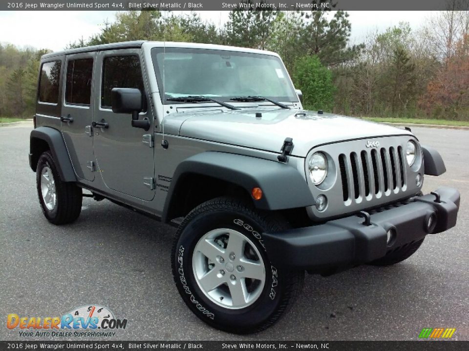 2016 Jeep Wrangler Unlimited Sport 4x4 Billet Silver Metallic / Black Photo #4