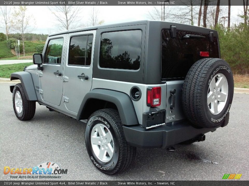 2016 Jeep Wrangler Unlimited Sport 4x4 Billet Silver Metallic / Black Photo #5