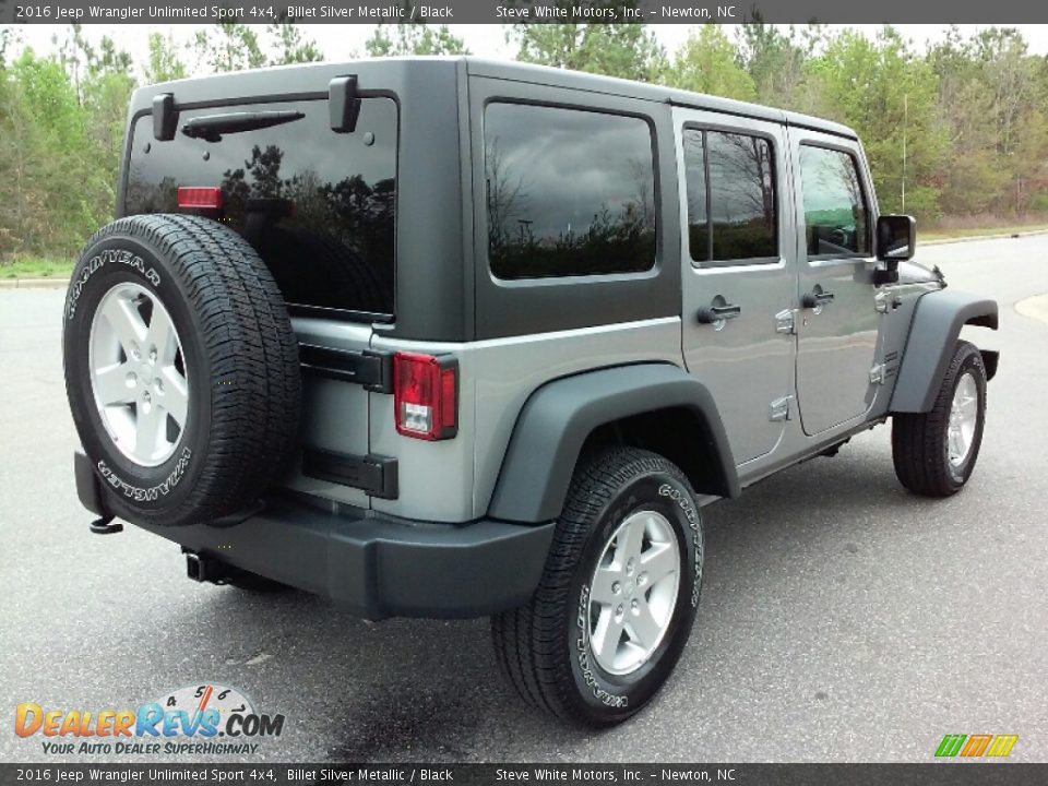 2016 Jeep Wrangler Unlimited Sport 4x4 Billet Silver Metallic / Black Photo #7