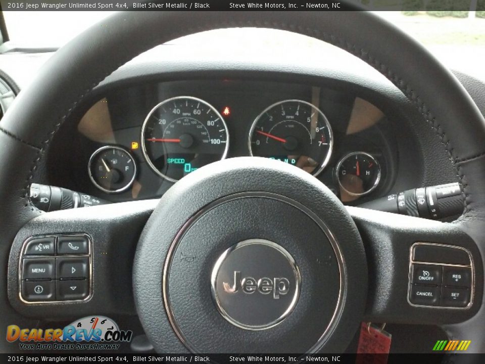 2016 Jeep Wrangler Unlimited Sport 4x4 Billet Silver Metallic / Black Photo #11