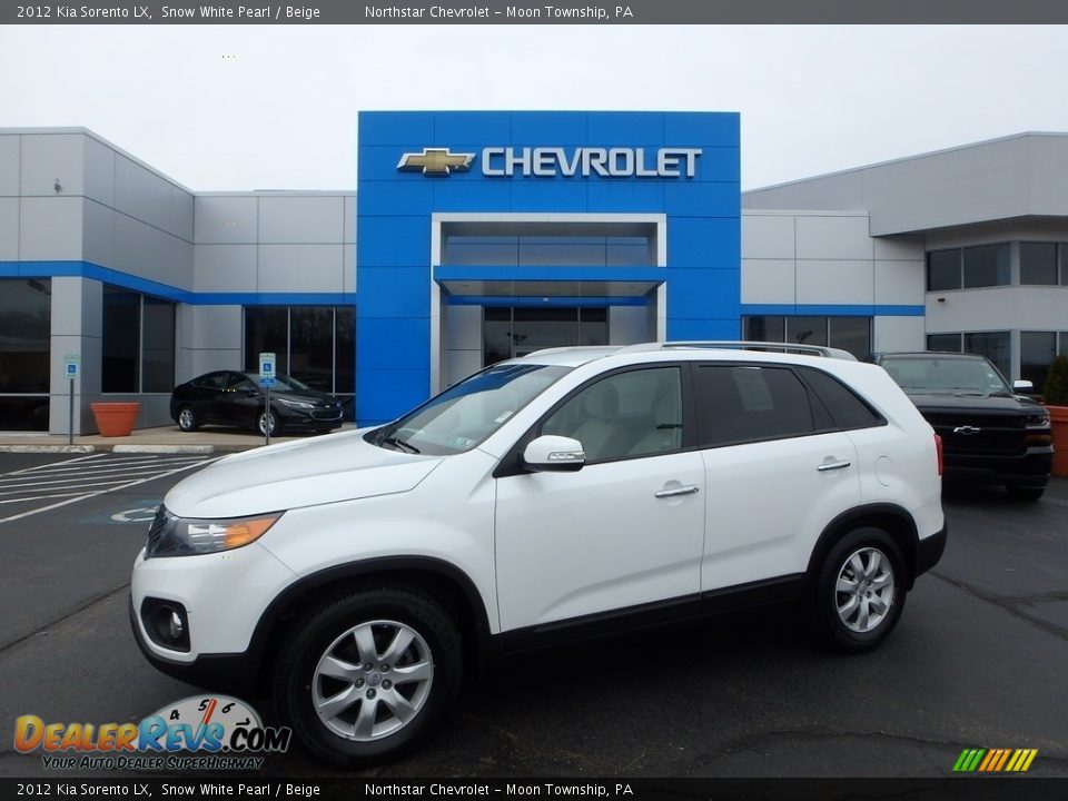 2012 Kia Sorento LX Snow White Pearl / Beige Photo #1