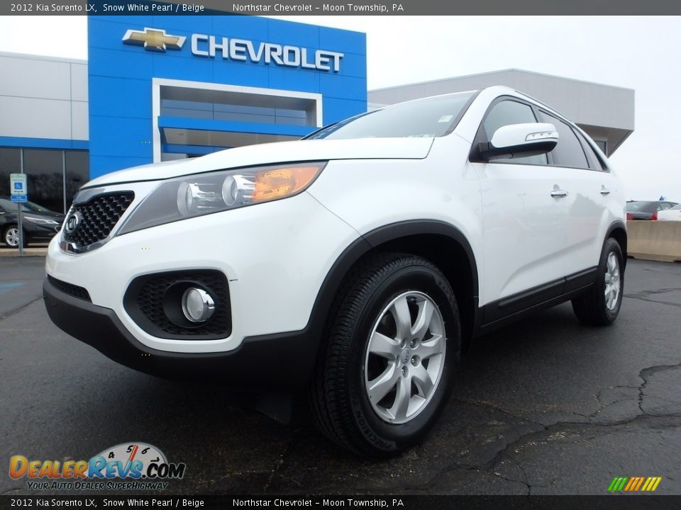 2012 Kia Sorento LX Snow White Pearl / Beige Photo #2