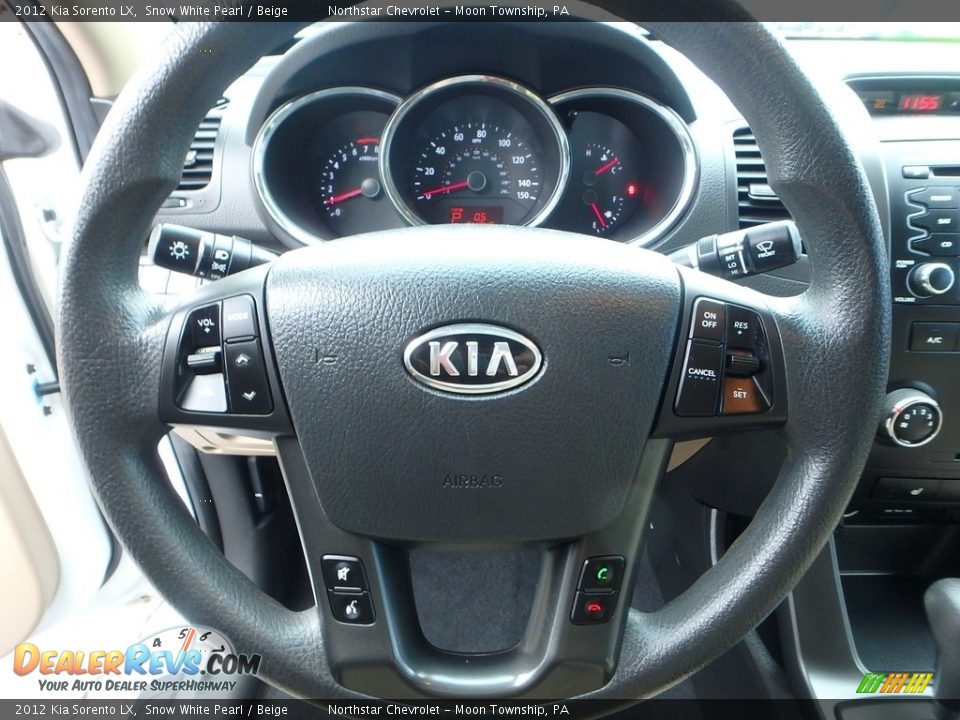 2012 Kia Sorento LX Snow White Pearl / Beige Photo #26
