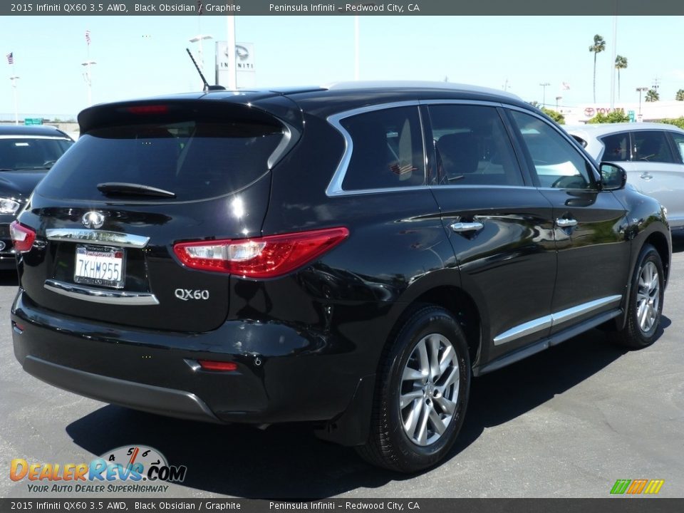 2015 Infiniti QX60 3.5 AWD Black Obsidian / Graphite Photo #3