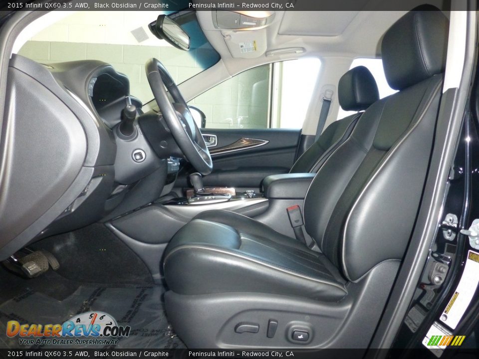 2015 Infiniti QX60 3.5 AWD Black Obsidian / Graphite Photo #4