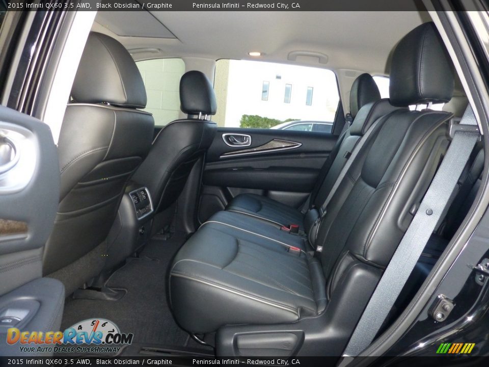 2015 Infiniti QX60 3.5 AWD Black Obsidian / Graphite Photo #5