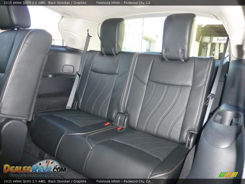 2015 Infiniti QX60 3.5 AWD Black Obsidian / Graphite Photo #6