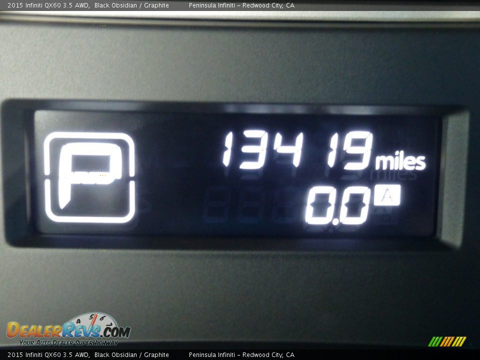 2015 Infiniti QX60 3.5 AWD Black Obsidian / Graphite Photo #7