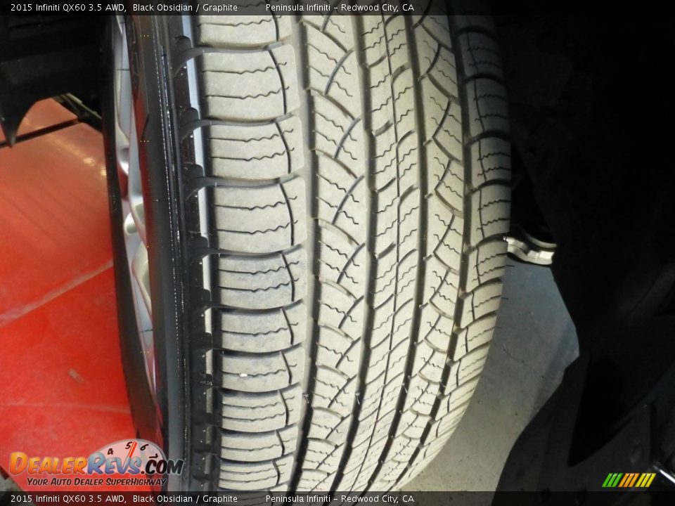2015 Infiniti QX60 3.5 AWD Black Obsidian / Graphite Photo #10