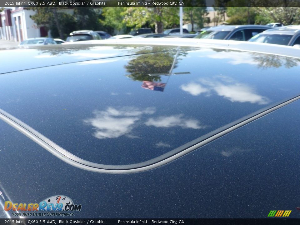 2015 Infiniti QX60 3.5 AWD Black Obsidian / Graphite Photo #15