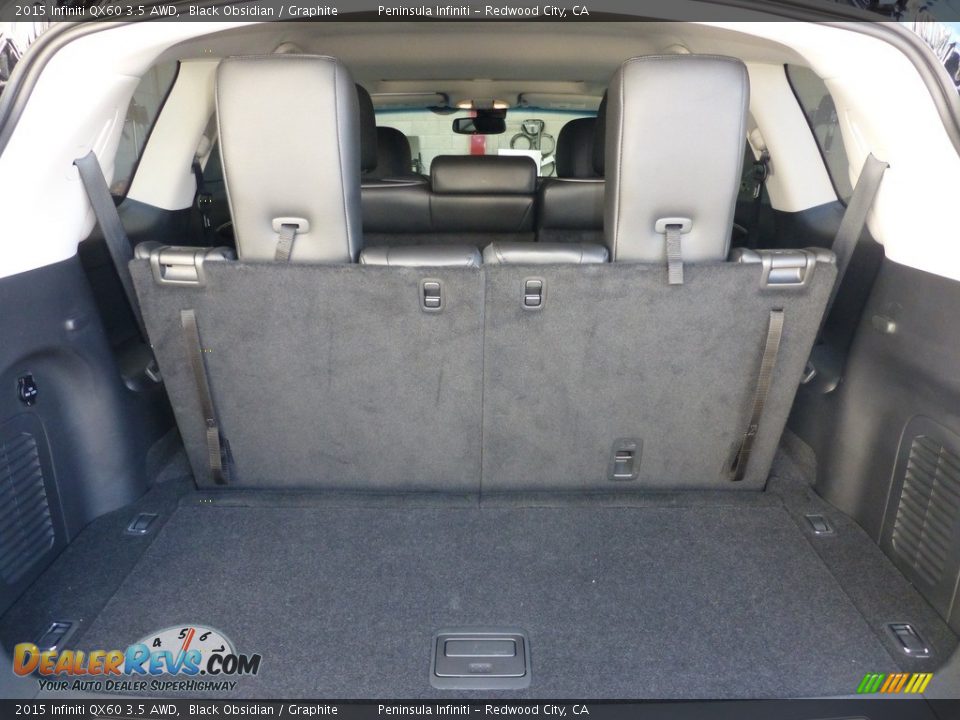2015 Infiniti QX60 3.5 AWD Black Obsidian / Graphite Photo #18