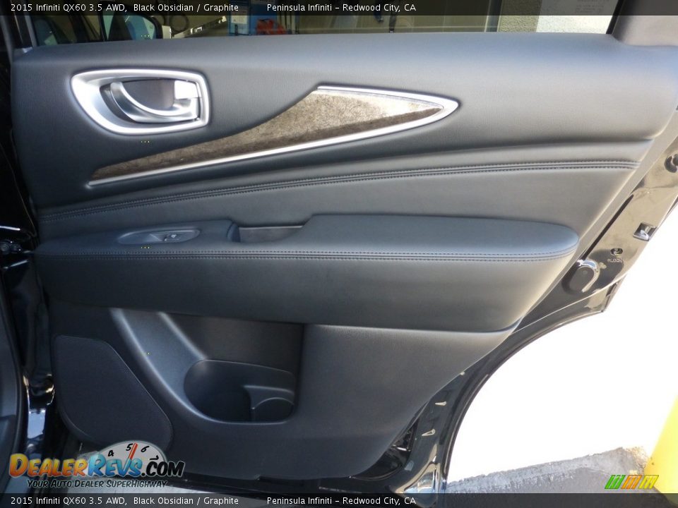 2015 Infiniti QX60 3.5 AWD Black Obsidian / Graphite Photo #19