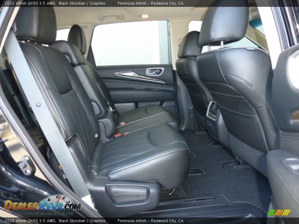 2015 Infiniti QX60 3.5 AWD Black Obsidian / Graphite Photo #20