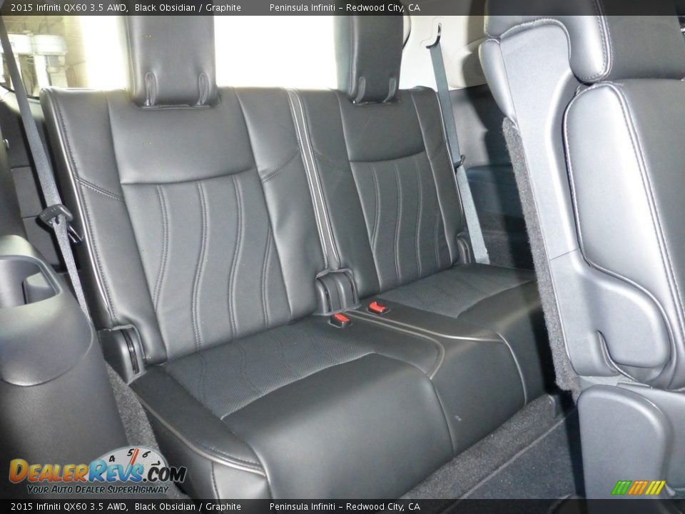 2015 Infiniti QX60 3.5 AWD Black Obsidian / Graphite Photo #21
