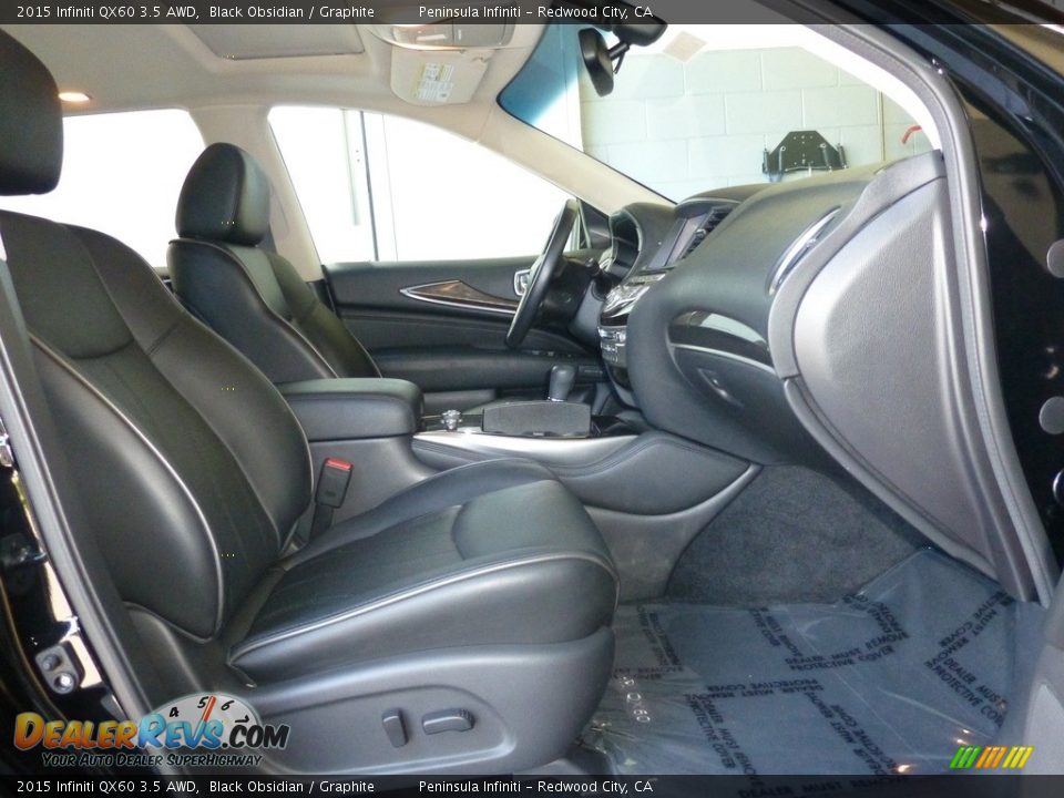 2015 Infiniti QX60 3.5 AWD Black Obsidian / Graphite Photo #23