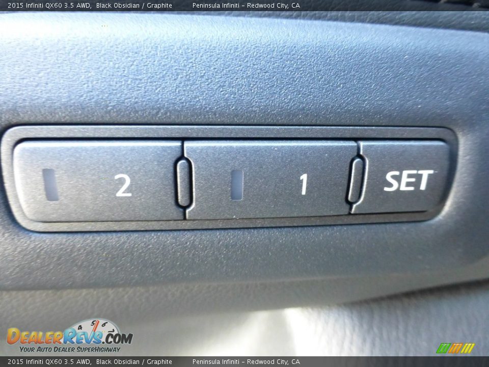 2015 Infiniti QX60 3.5 AWD Black Obsidian / Graphite Photo #26