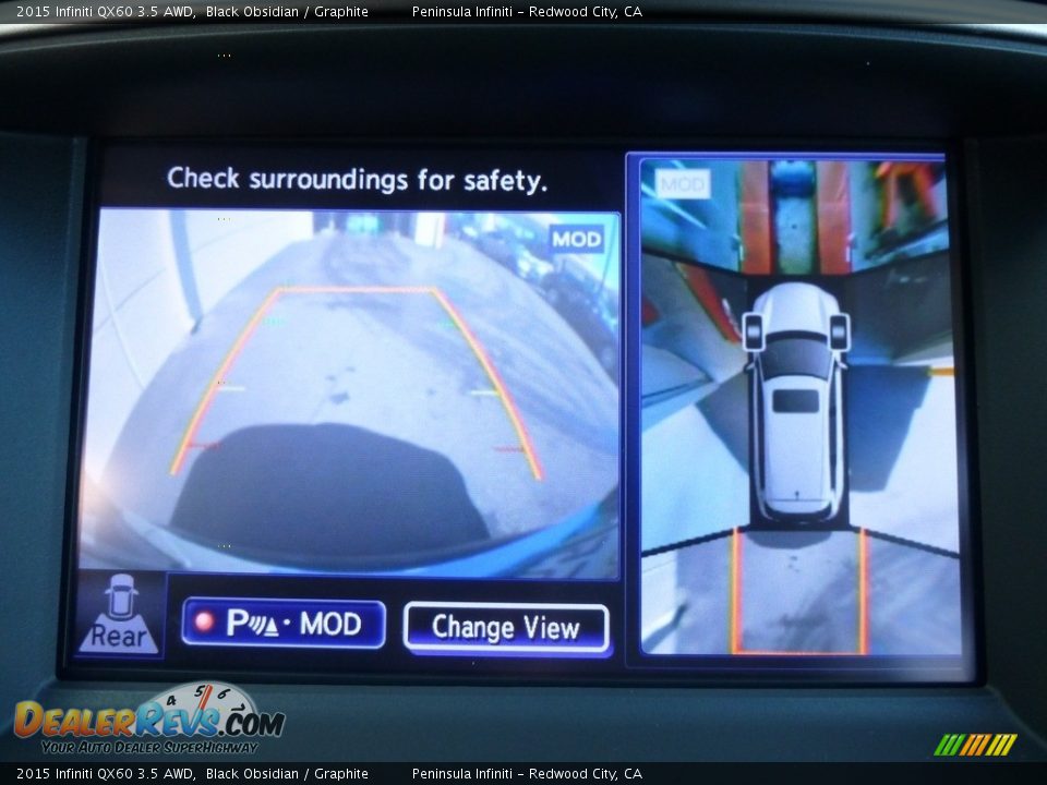 2015 Infiniti QX60 3.5 AWD Black Obsidian / Graphite Photo #27