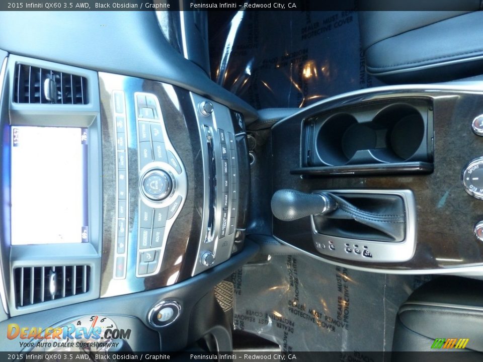 2015 Infiniti QX60 3.5 AWD Black Obsidian / Graphite Photo #28